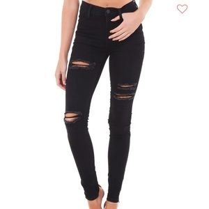 Free People Destroyed Long and Leans Jeans